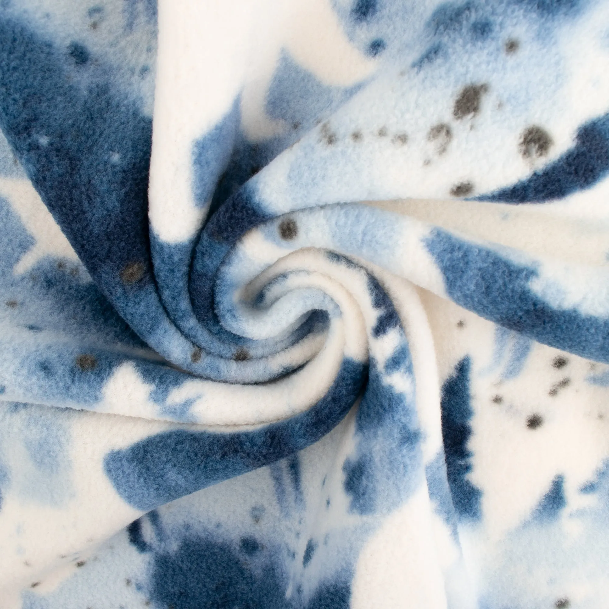 Anti-Pill Fleece Print - SLIPPY - Abstract wildlife - Blue