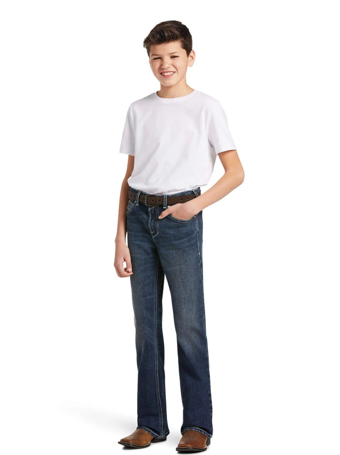 Ariat Boy's B4 Relaxed Fit Boot Cut Jeans 10039859