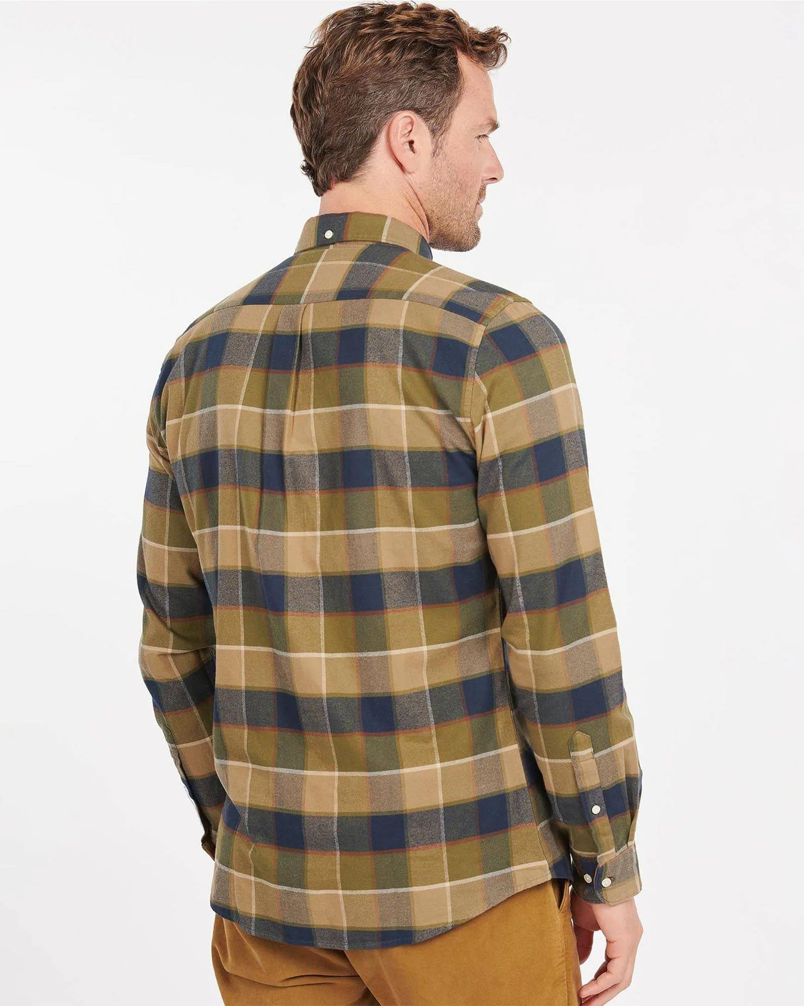 Barbour Valley Tailored Buttondown Collar Shirt in Olive