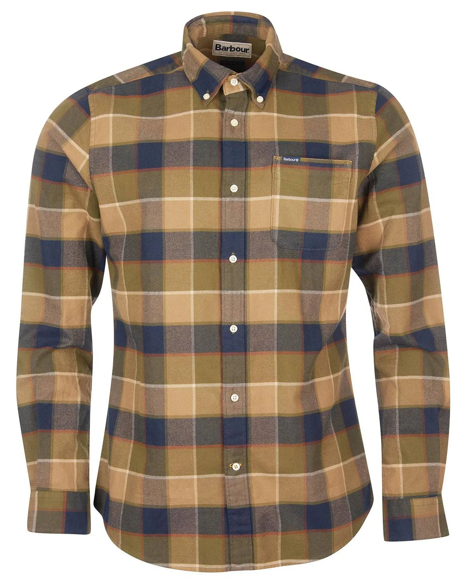 Barbour Valley Tailored Buttondown Collar Shirt in Olive