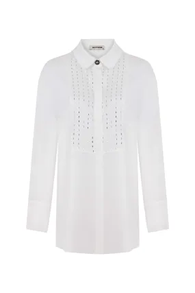 Beaded Oversized Shirt (Final Sale)