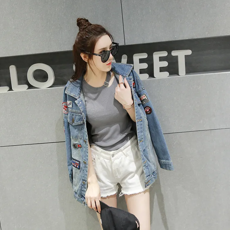 BF Style Loose Medium Length Denim Jacket