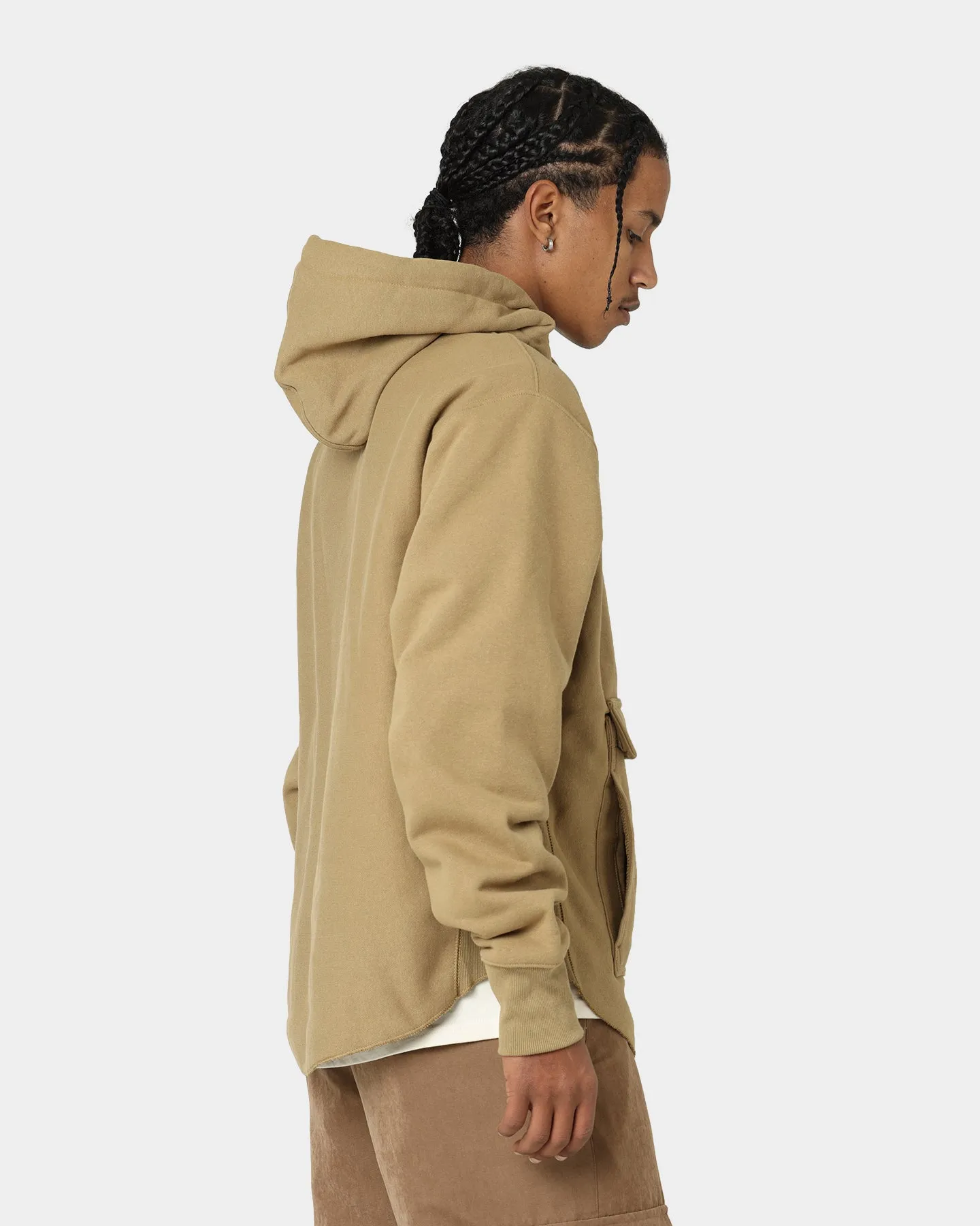 Champion Reverse Weave Boxy Anorak Hoodie Whole Wheat Khaki