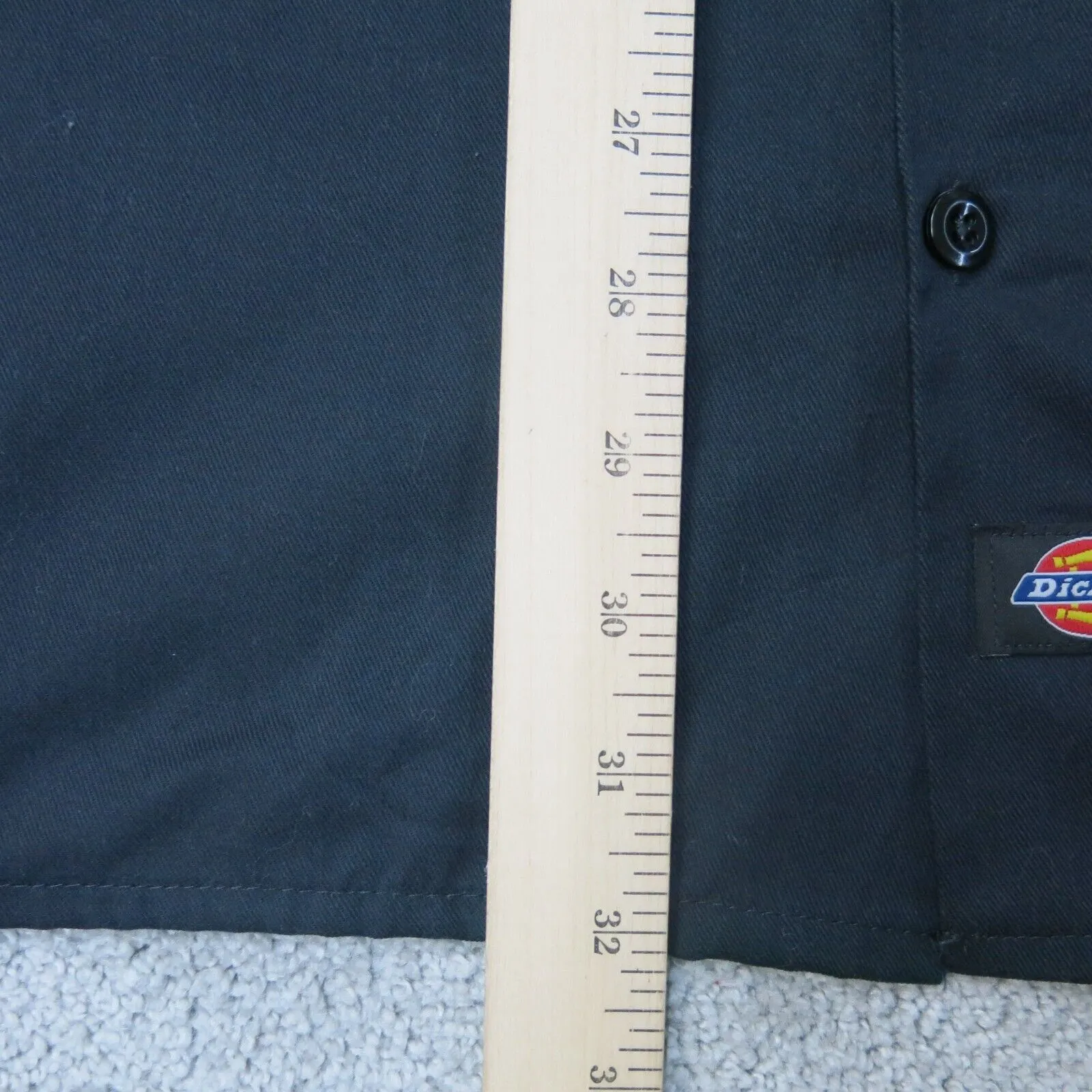 Dickies Shirts Men X Large Black Button Up Shirt Short Sleeve Lightweight Pocket