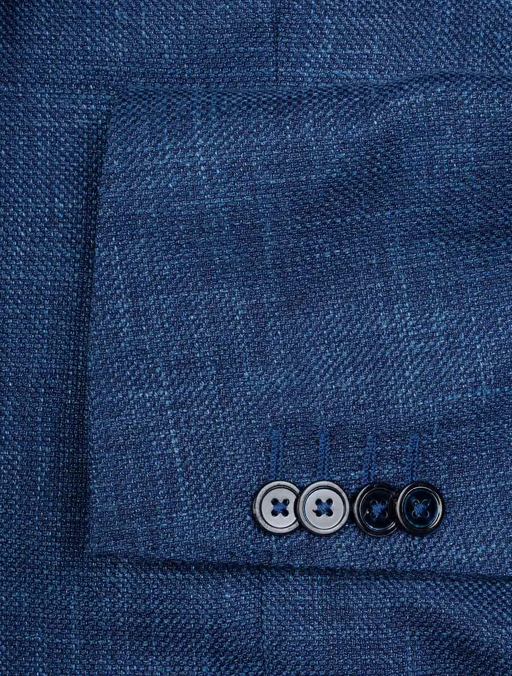 Drago Wool Silk Linen Half Lined Jacket Blue