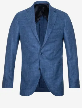 Drago Wool Silk Linen Half Lined Jacket Blue