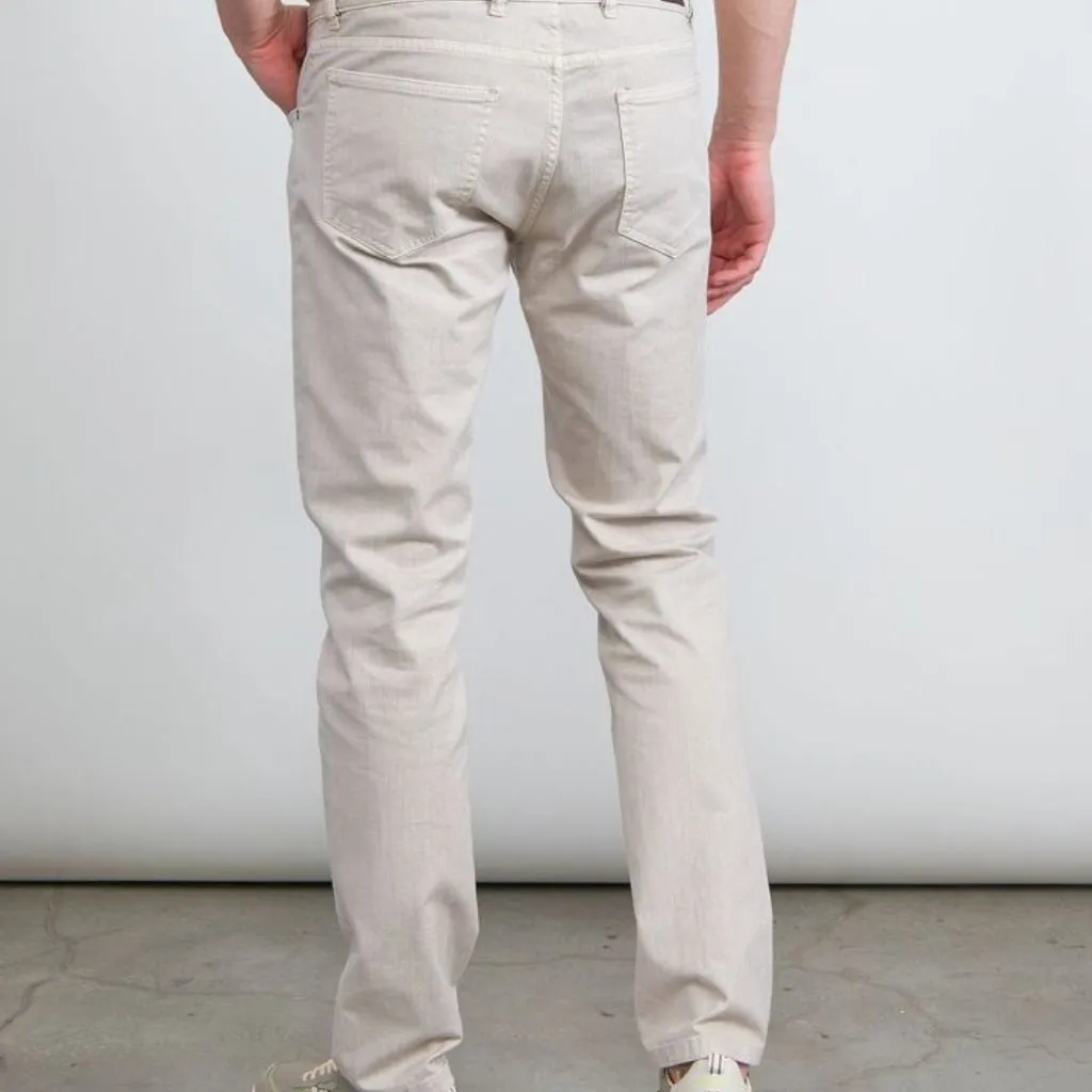 FRADI Garment Dyed Stretch Pants ECRU REG