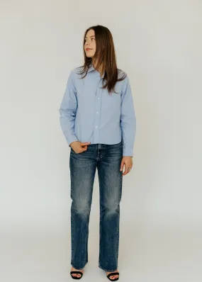 Frank & Eileen 'Silvio' Untuckable Button-Up in Blue