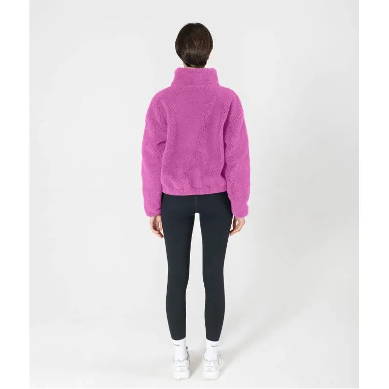 Gym Coffee Womens Industry Fleece High Collar Jacket Crisp Pink