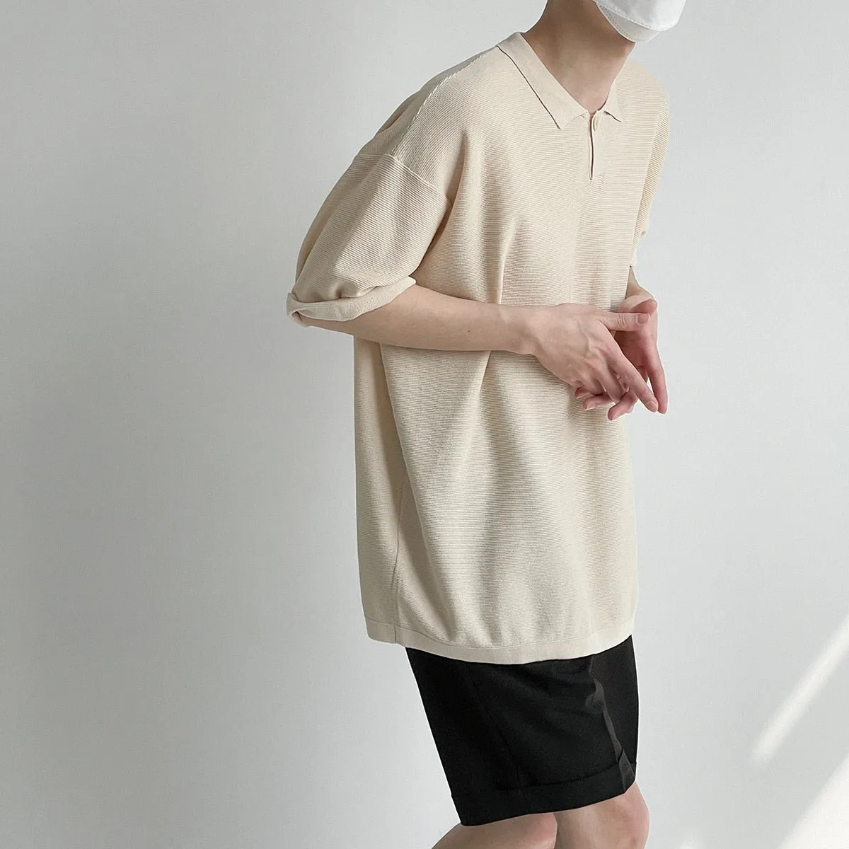 [Korean Style] 3 Colors Oversized Polo T-shirts