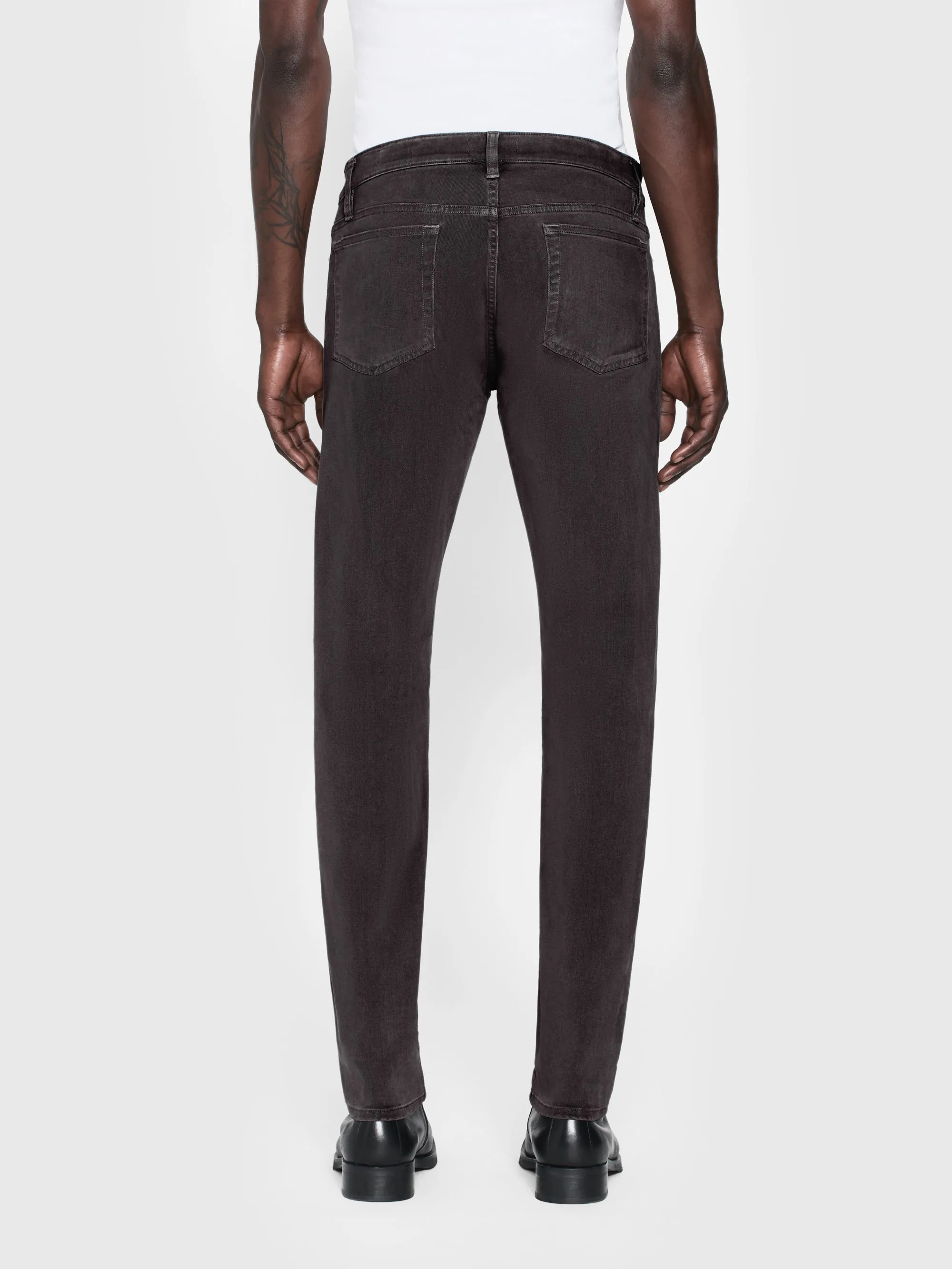 L'Homme Slim Brushed Twill -- Slate Gray