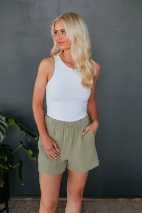 Malachi Shorts - Dusty Olive