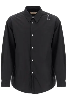 Marni Padded Overshirt With Embroidered Logo