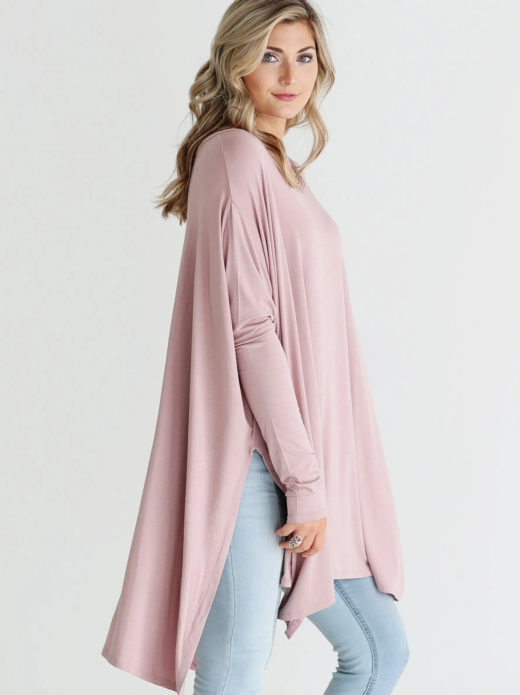 Mauve DLMN Oversized Tee