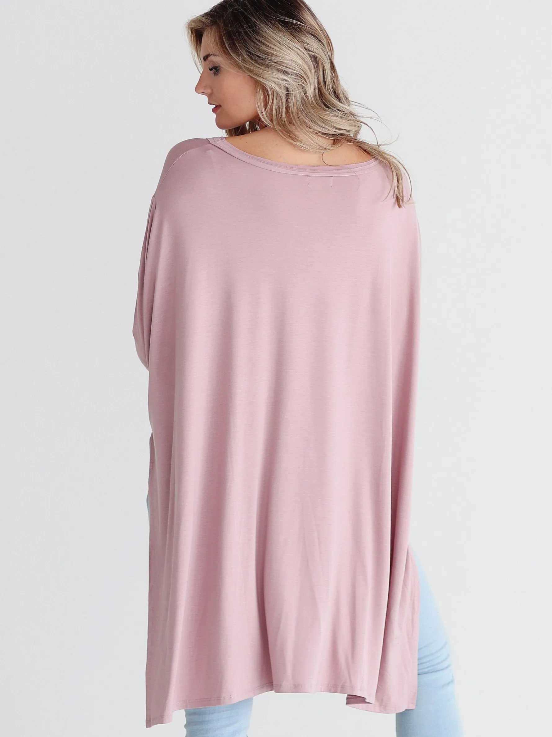 Mauve DLMN Oversized Tee