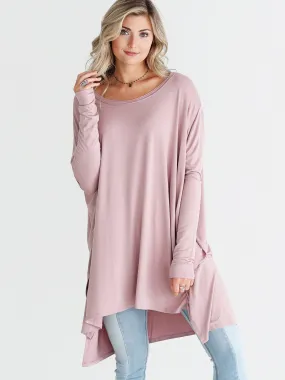 Mauve DLMN Oversized Tee