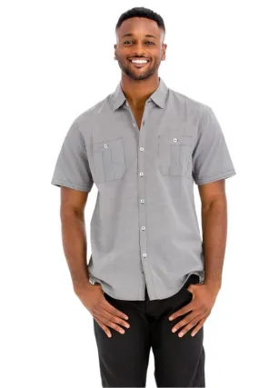 Mens Short Sleeve Button Down Shirts 3 Color Options