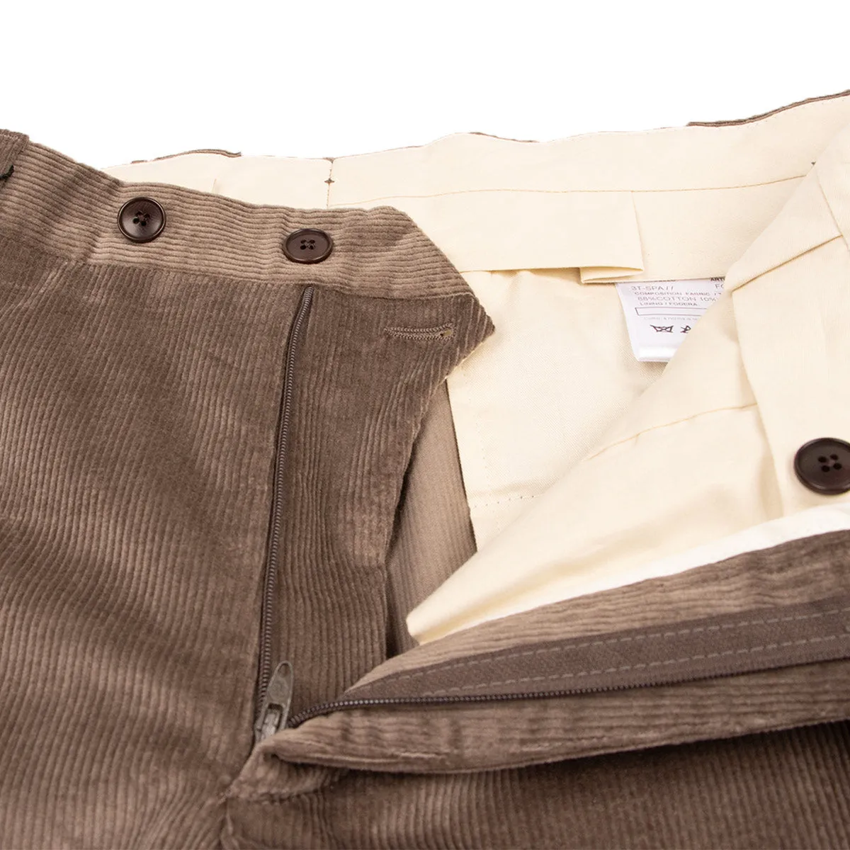 Mid-Brown Loro Piana Stretch Cotton & Wool Corduroy Trousers