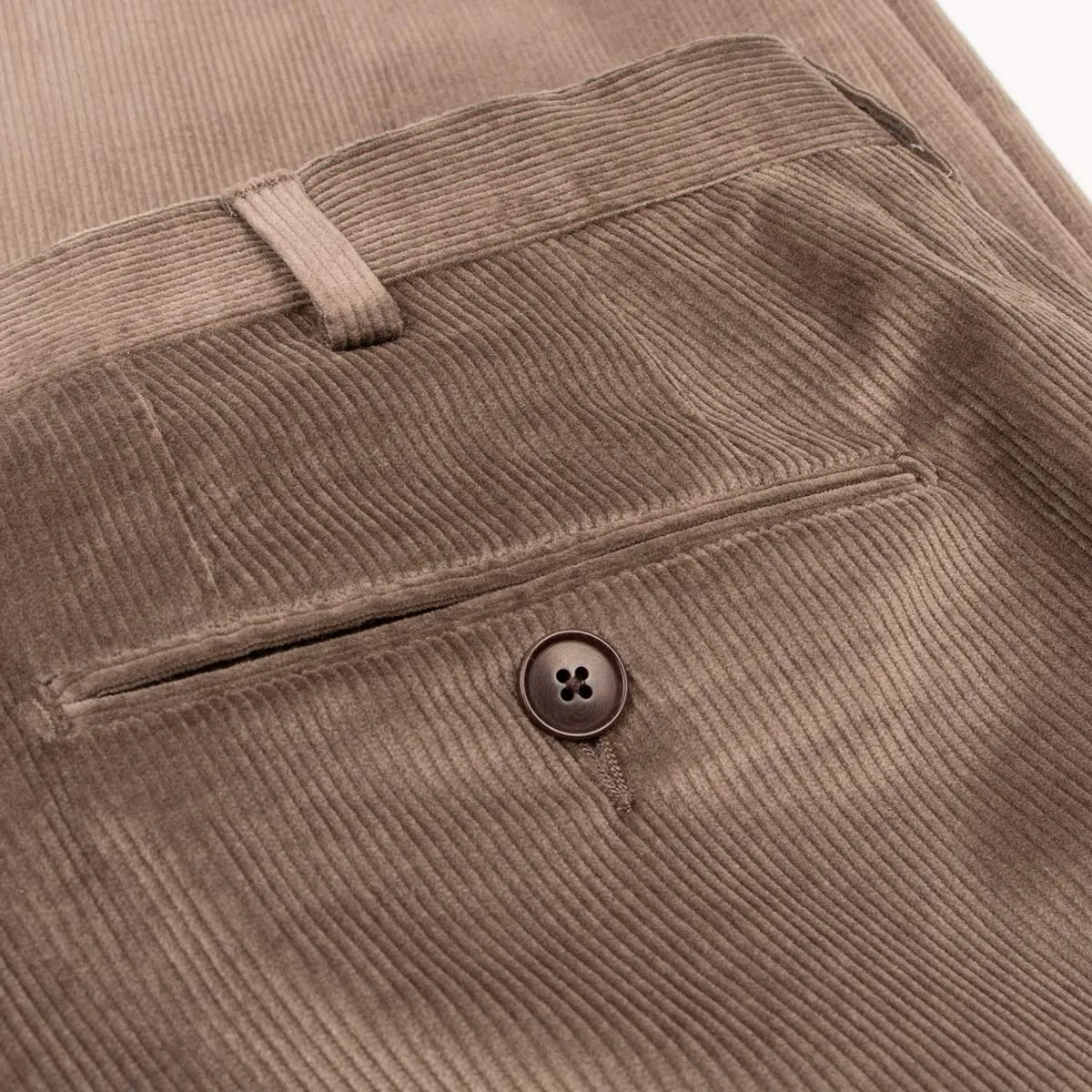 Mid-Brown Loro Piana Stretch Cotton & Wool Corduroy Trousers