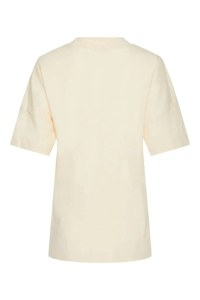 Organic Cotton Drop Shoulder Tee - Natural/Raw