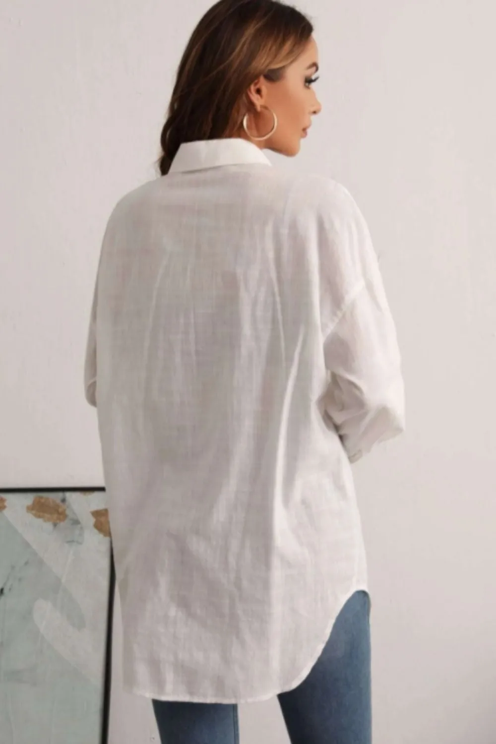 Patch Pocket Oversized Shirt