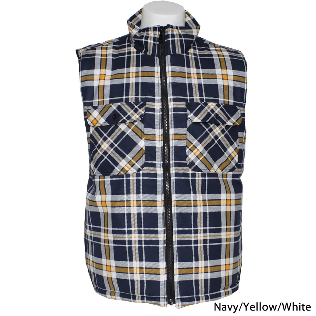 Pilbara Zipper Flannelette Quilted Vest