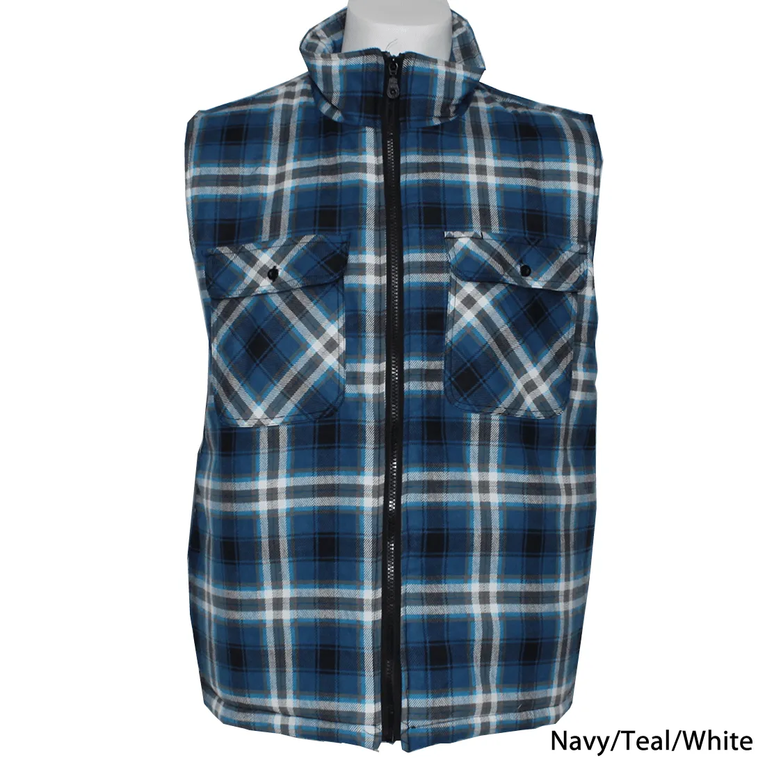 Pilbara Zipper Flannelette Quilted Vest