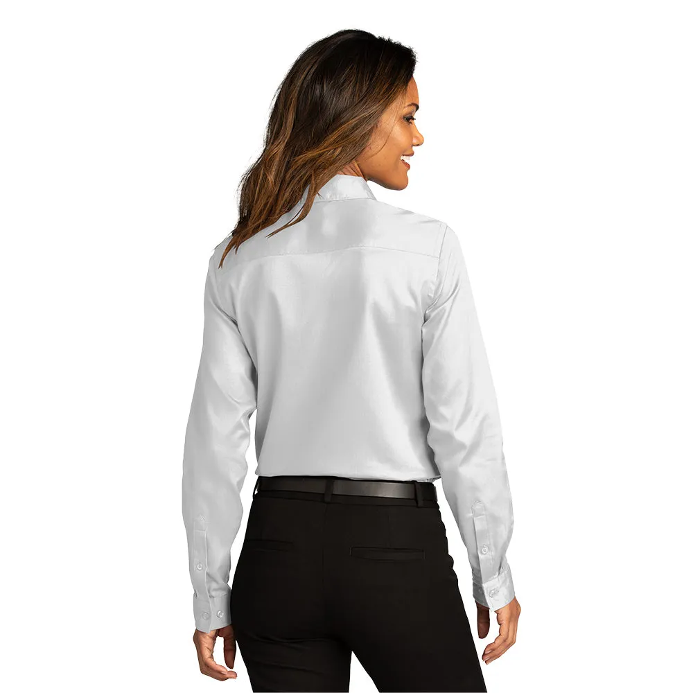 Port Authority® Women's Long Sleeve SuperPro React ™ Twill Shirt - White