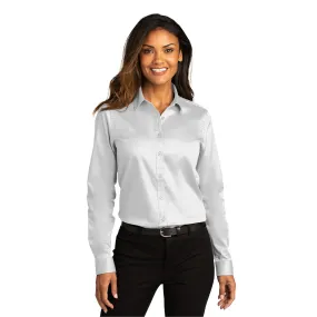 Port Authority® Women's Long Sleeve SuperPro React ™ Twill Shirt - White