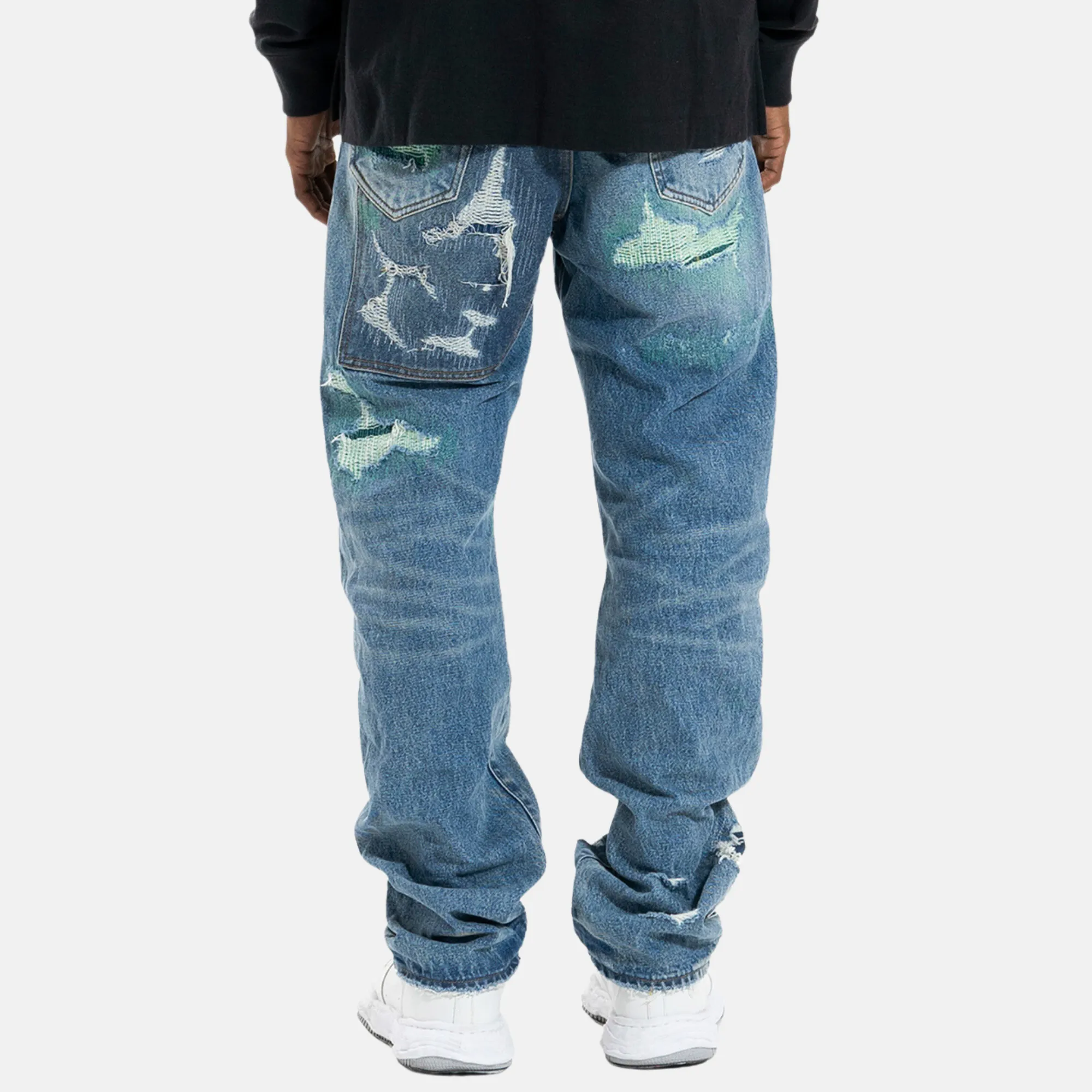 Purple Brand Full Repair Relaxed Jeans