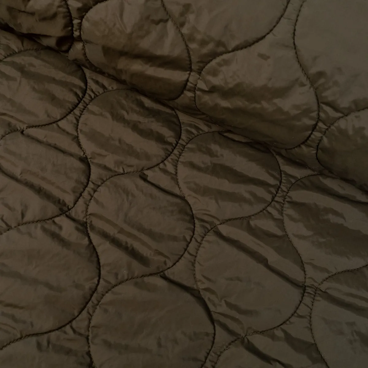 Quilted down jacket fabric - Arabesque - Khaki Green