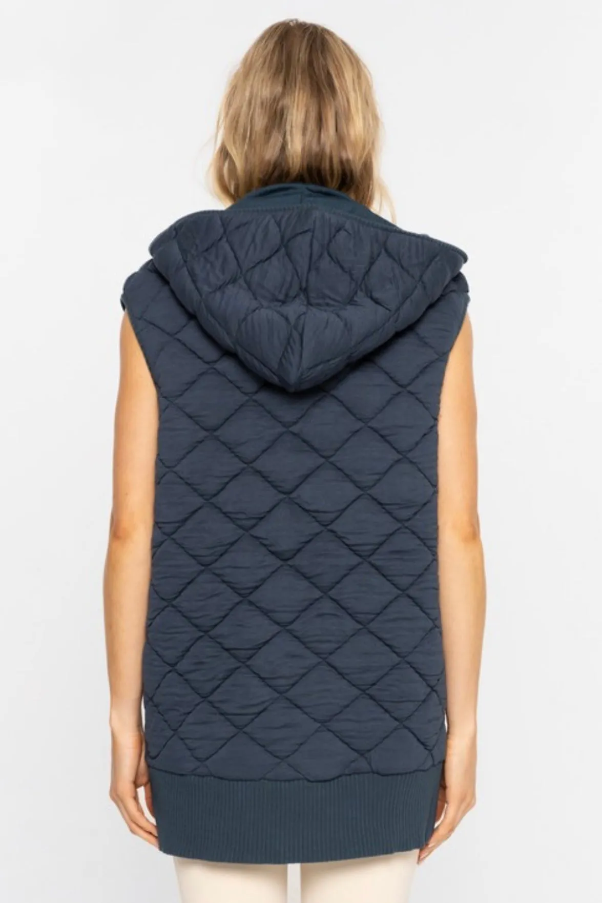 Quilted Hooded Zip Vests - 3 Colors!