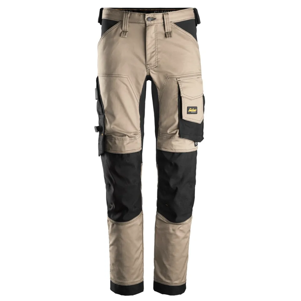 Snickers 6341 AllroundWork Stretch Kneepad Trousers Khaki