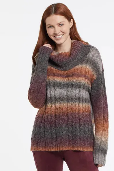 Tribal | Space Dye Cowl Neck Sweater | Women's