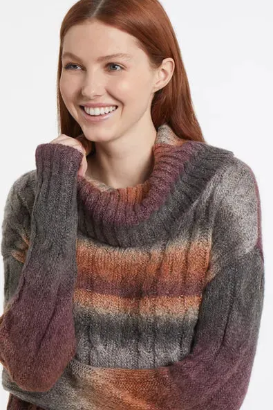 Tribal | Space Dye Cowl Neck Sweater | Women's