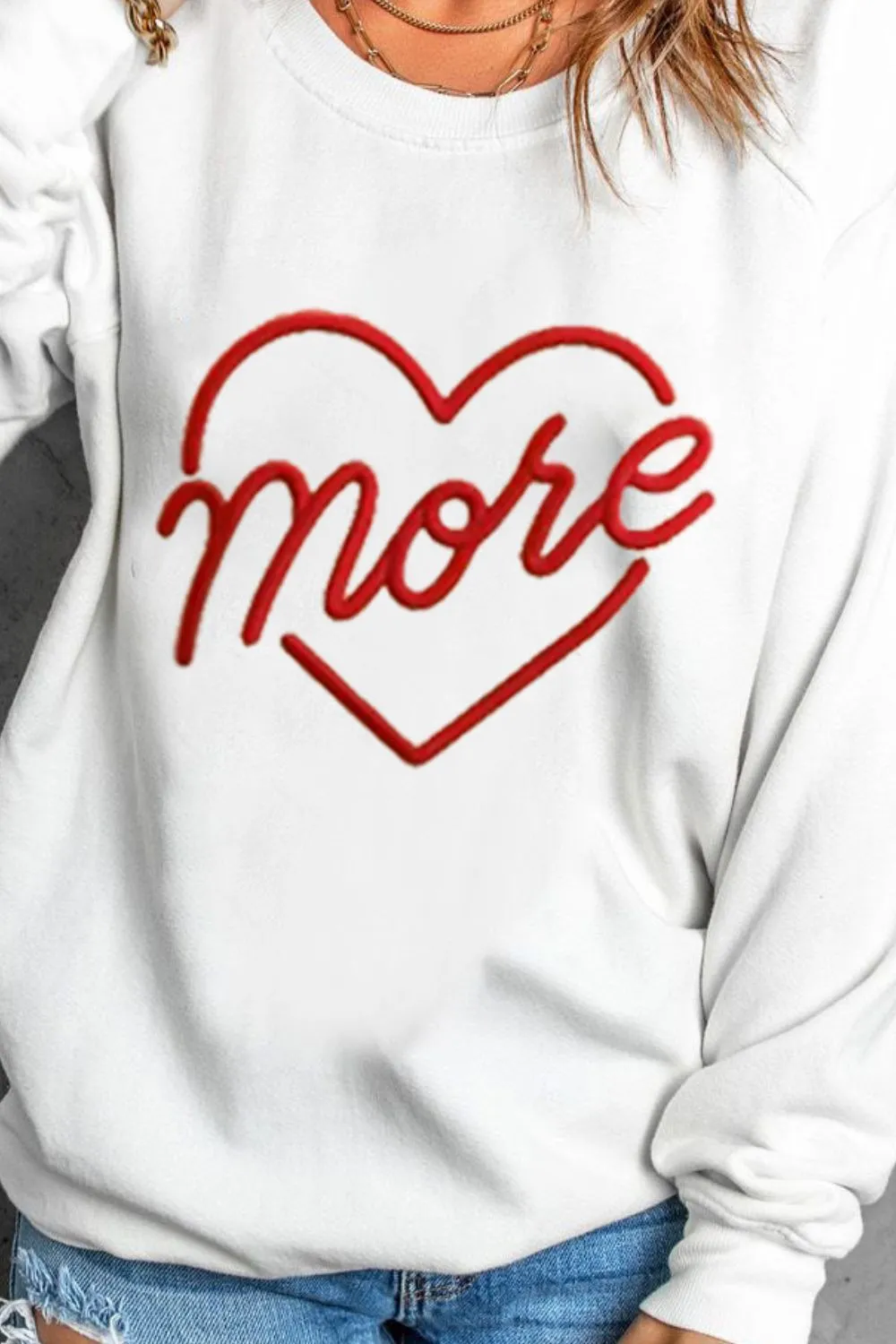 'Unice' Letter Graphic Drop Shoulder Sweatshirt