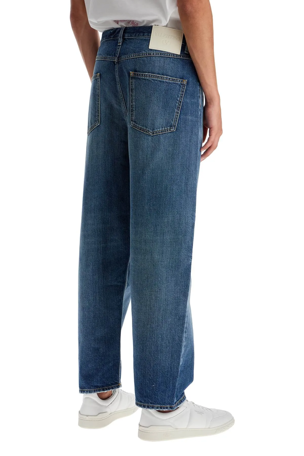 Valentino Garavani Wide-Legged Cropped Jeans With A Relaxed